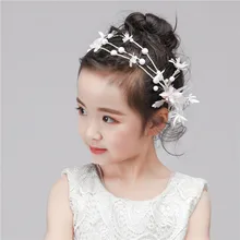 Детский головной убор, гирлянда, лента для волос, цветочный головной венок, резинки для волос для девочек, аксессуары для волос, корейский стиль, Mori Girl, линия для девушек, женские резинки