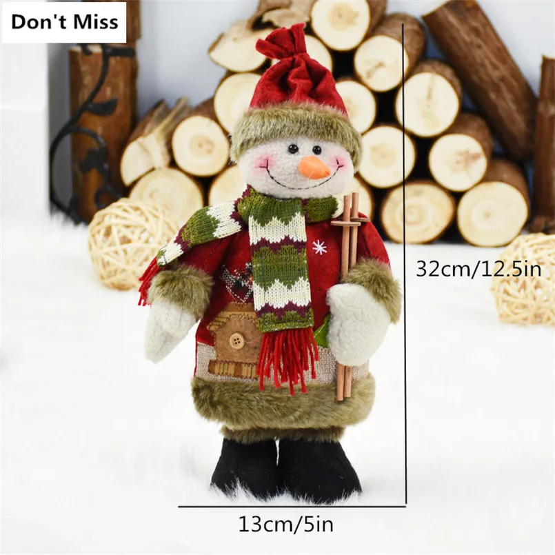 Рождественский подарок Санта-Клаус, Рождественская Кукла-снеговик, украшения для дома, стоячие фигурки, елочные украшения, Navidad