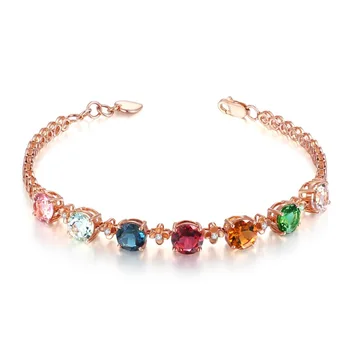

Inlaid Tourmaline Bracelets Gold Candy Tourmaline Bracelet Color Multicolored Bracelets