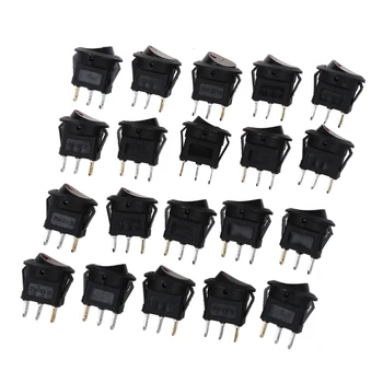 

20 x LED Display Toggle On/ Off Switch DC 12V 16 mm Red