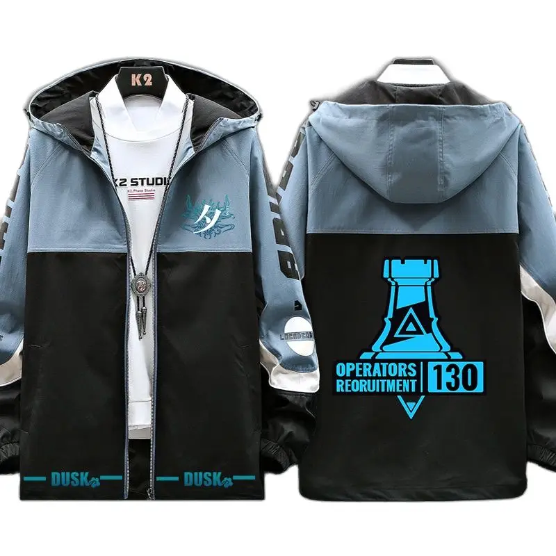 

Arknights Dusk Game Cosplay Print Jacket Zipper Hooded Long Sleeve Jacket Fashion Hooded Coat New Halloween Anime Couples Tops