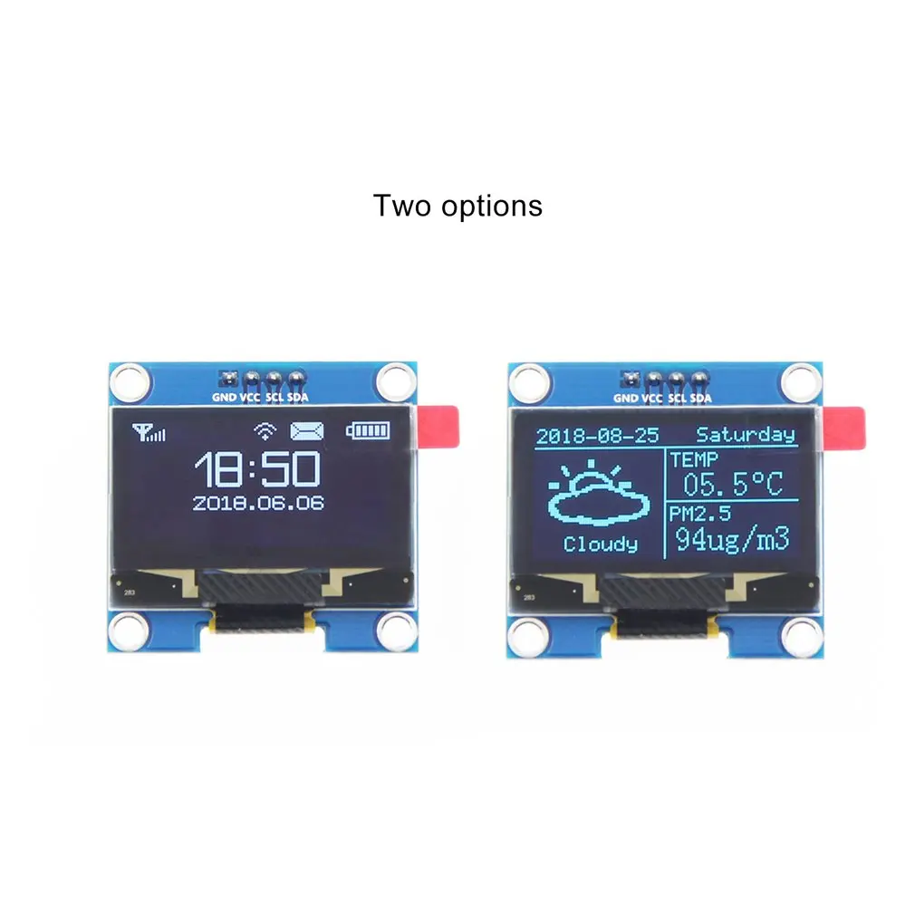 1,3 дюймовый OLED IIC GND ЖК-дисплей Разрешение 128x64 1,3 дюйма цветной ЖК-дисплей модуль с большим углом обзора IC SH1106