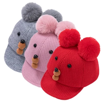 

winter Boys Girls Children Cartoon Print Caps Hats Toddlers Adjustable Sun Protection Casual Ball Design Visors