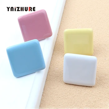 1pc Candy Color Furniture Square Knob Ceramic Drawer Knob Cabinet Pull Kitchen Handle Childrens Room Hardware