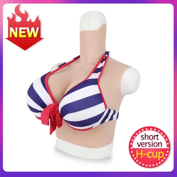 

Crossdresser Artificial Silicone Big Breast Forms Fake Boobs H Cup For Pechos Shemale Transgender Drag Queen Sexy Lingerie Vest