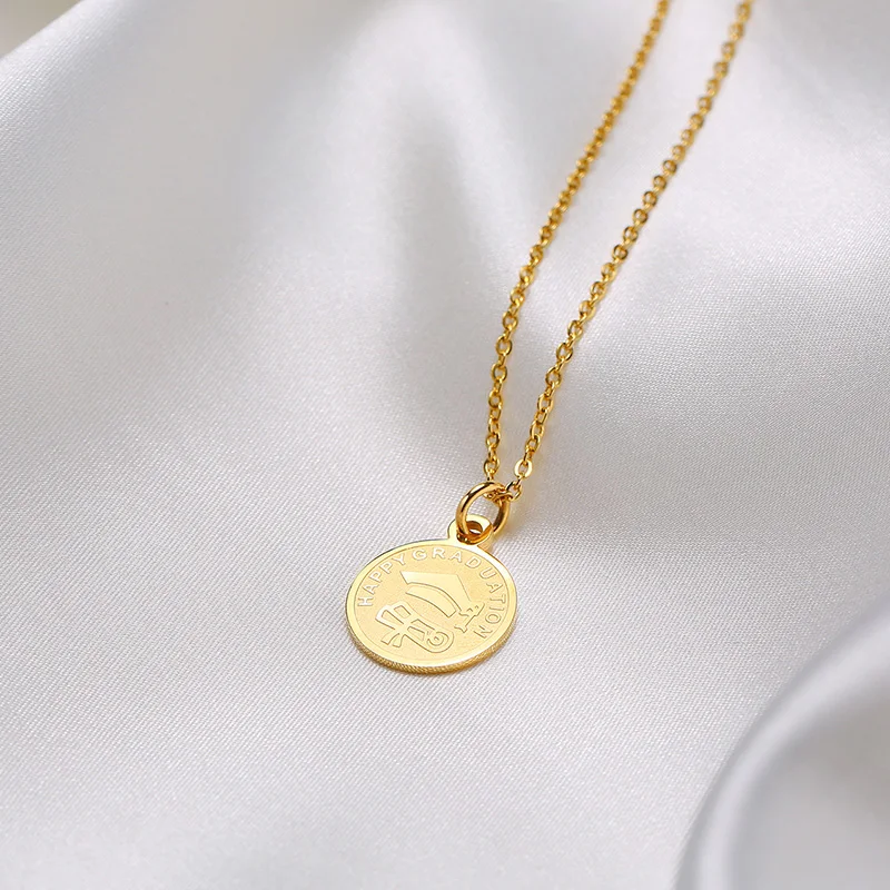 Lucky Graduation Gifts Coin Necklace 