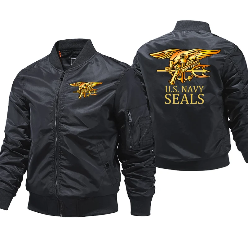 Navy Seal Bomber Jacket Mens New Spring 