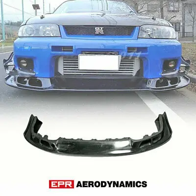 Для Nissan R33 Skyline GTR углеродное волокно черное глянцевое покрытие как стиль передний