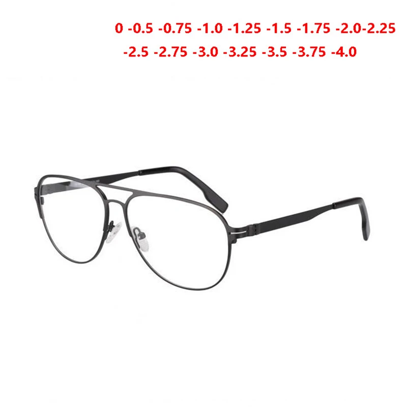 

Sun Photochromism Finished Myopia Glasses Men Bif Frame UV400 Metal Chameleon Short-sighted Eyeglasses 0 -0.5 -0.75 -1.0 To -4.0