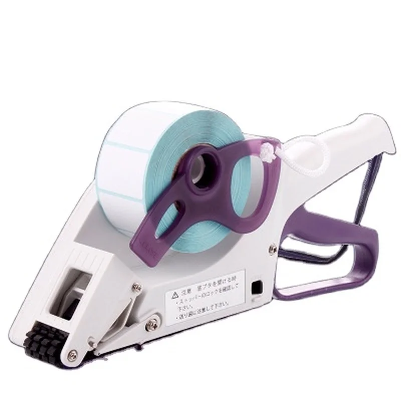 Manual Label Applicator Labelling Machine Hand Held Semi-automatic Round Bottle Price Tag Labeller Flat Labeller