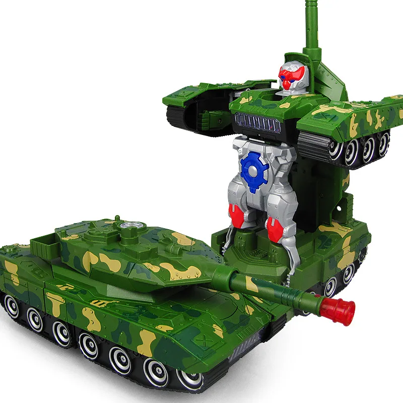 

Electric Transformation Tank Universal Transformer Electric Cool Toy Car with Light And Music Electric Deformation Robot