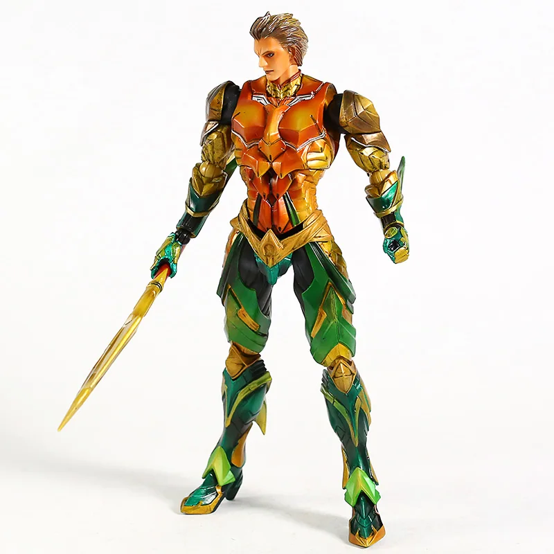 Play Arts Kai DC Comics NO.8 Aquaman Action Figure Justice League Super Hero Model Toy Figurals