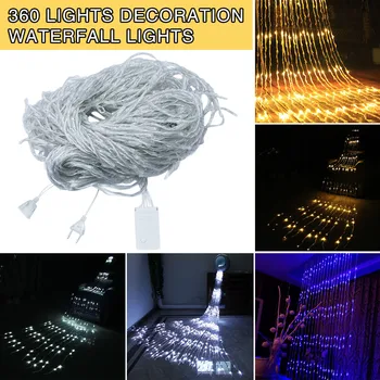

Christmas LED Water Mobile Rain String Light Waterproof Starlight Shower Decors Lights 3*3 meters Lighting Strings