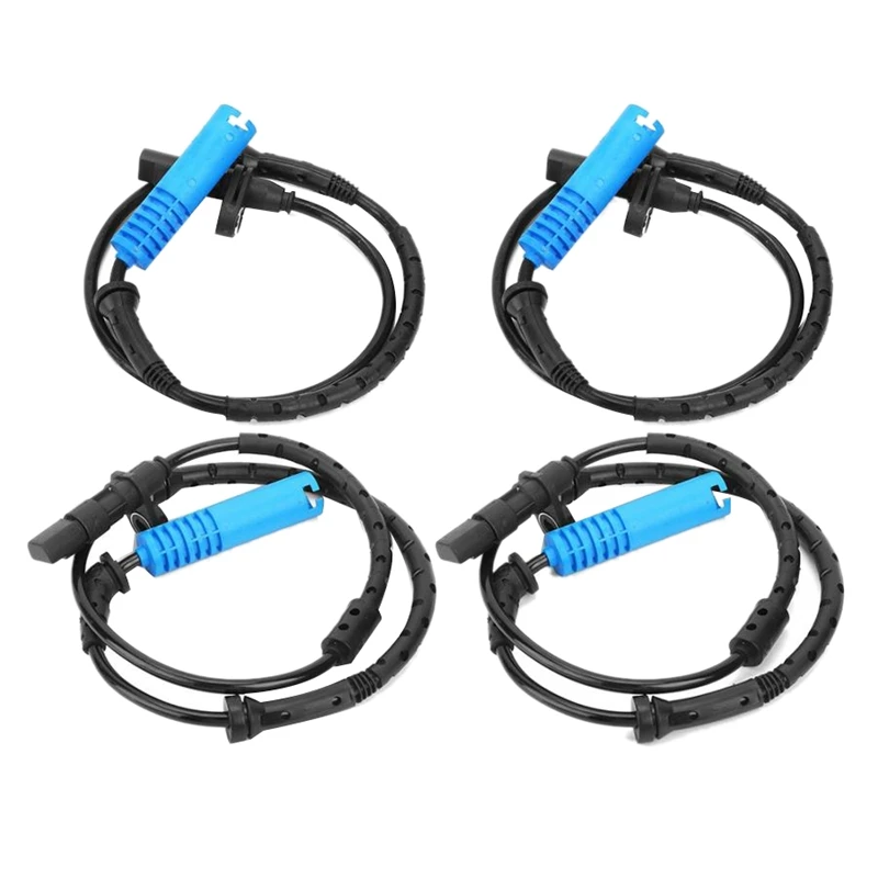 4Pcs Front/Rear Car Wheel Speed Sensor for BMW X5 E53 2001 2002 2003 2004 34526756380 34526756379