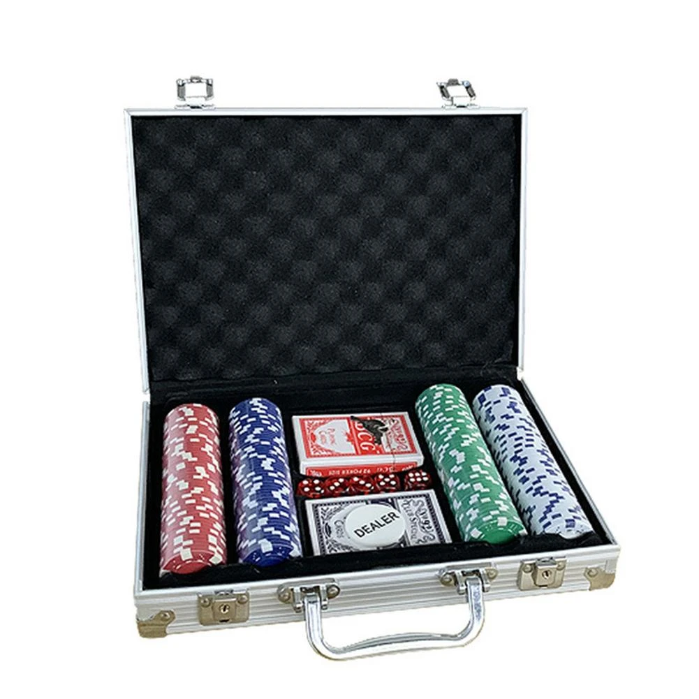 200 Piece Poker Chip Set 11 Gram Texas Holdem Game Set With Pokers