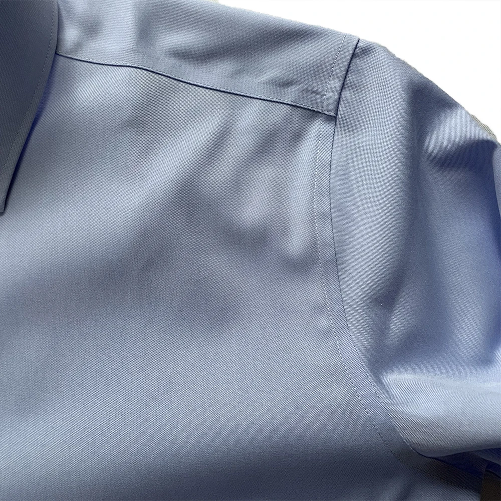 Mens Dress Shirt 80s Two-Ply 100% Cotton Business Wrinkle Resistant Tailored