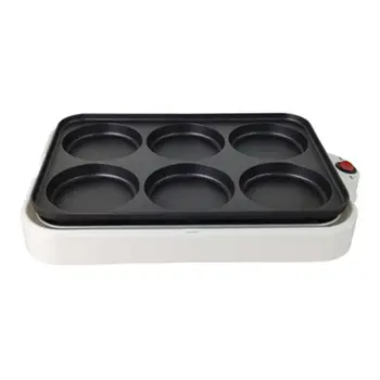 

800W Snack Maker Egg Hamburger Wheel Cake Maker Household 6 Cavity Nonstick Multi-function Baking Machine