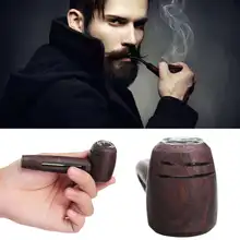 Стиль эбенового дерева курительная трубка плоское дно Молоток Стиль 14 мм фильтр табака деревянный курительная сигарная трубка мужской подарок