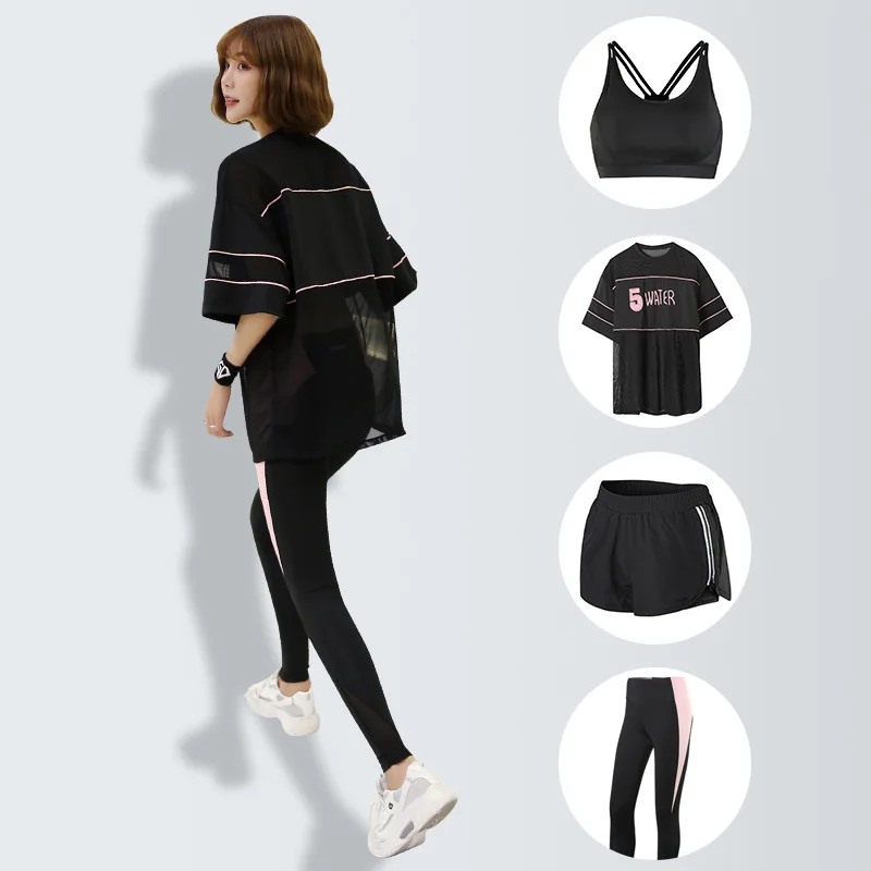 

2019 New Style Gym Suit Summer Beginners Large Size wang shan Yoga Loose-Fit Spring And Summer WOMEN'S Suit Women's