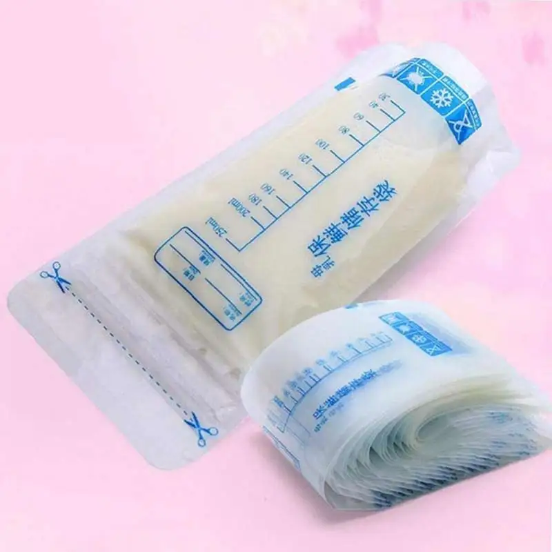 30Pcs Milk Freezer Bags Breast Milk Storage Bags Leakproof Zip Closure Baby Food Storage Breastmilk Feeding Accessories 250ml