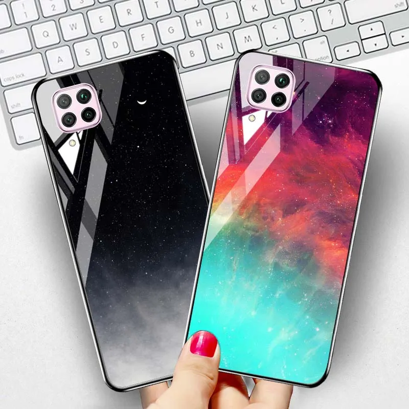 Чехол из закаленного стекла для huawei P Smart 2018 Z чехол звездное пространство P30 P20 mate 20