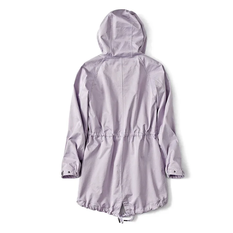 Spring and autumn new outdoor sports female candy color windproof rain long snowsuit windbreaker