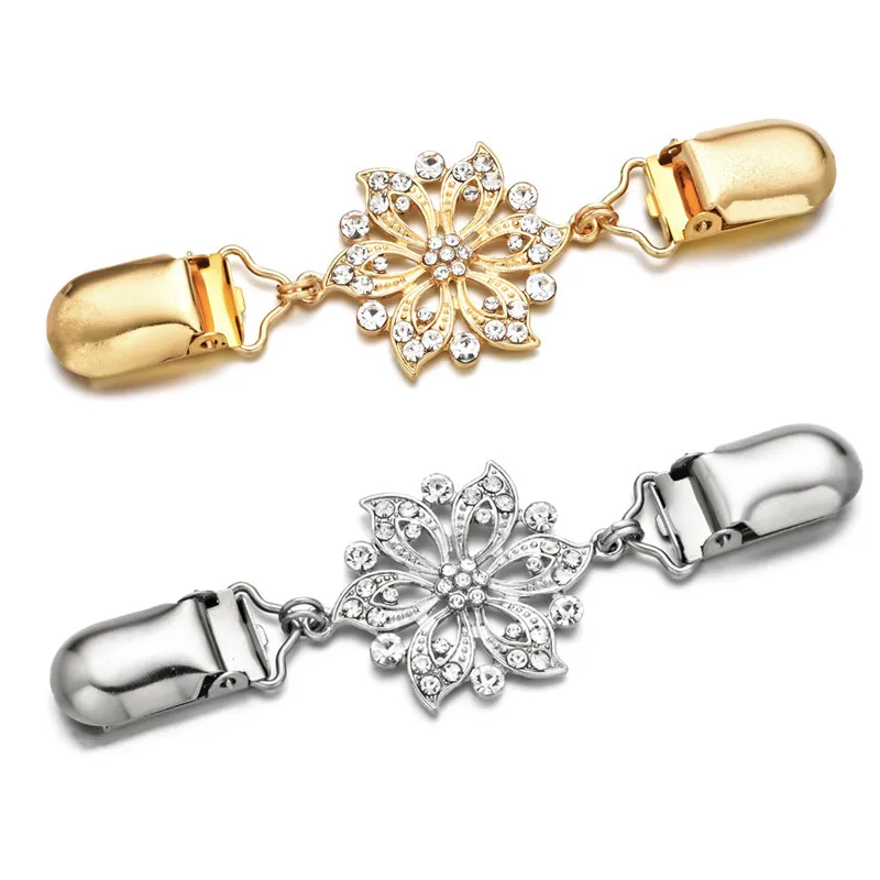 여성용 아름다운 가디건 클립, 스웨터/숄/스카프 클립 미니 크리스탈 벨트, 드레스/블라우스/랩스/재킷 잠금