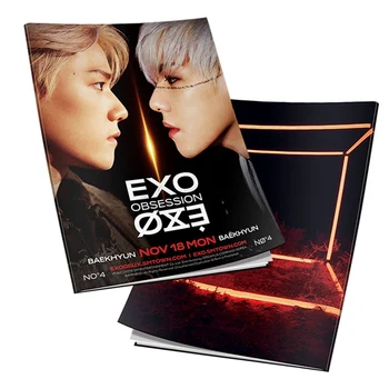 

EXO New Ablum OBSESSION Fashion K-pop EXO Mini Photobook Photo Card Fans Collection Upplies Stationery Set