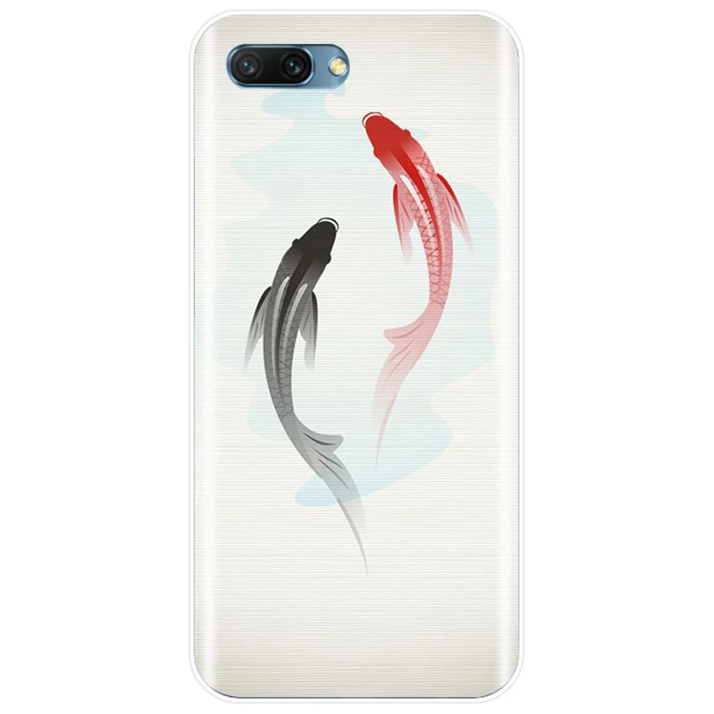 Чехол для телефона Yin Yang Koi Fish из мягкого силикона ТПУ Huawei Honor 8 8C 9 10 NOTE10 lite MATE 7 20