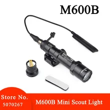 Airsoft 470 люмен M600B мини-светильник для разведчика элемент оружейный светильник Softair высокая яркость дистанционный задний переключатель Тактический EX410