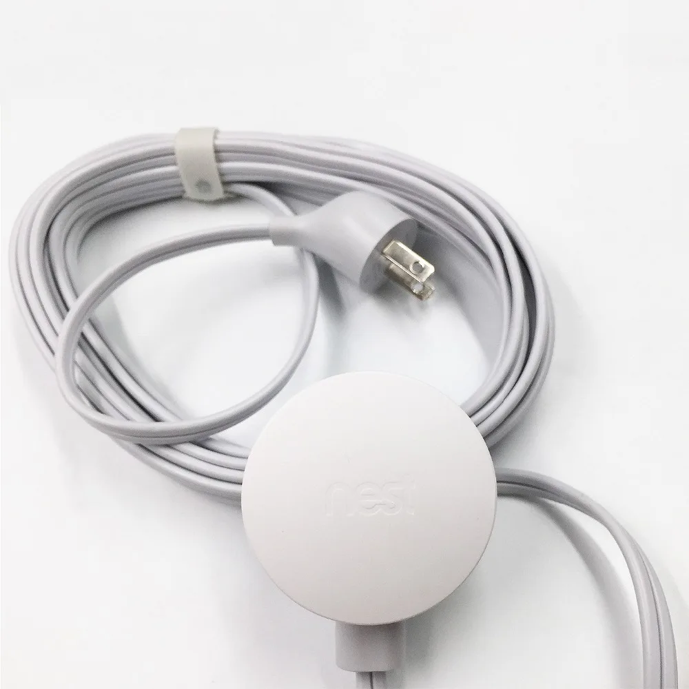 Используется Подлинная 4 М AC адаптер питания кабель A0038 7 Вт 5 В 1.4A USB зарядное устройство для Google Nest камеры