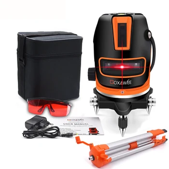 

GOXAWEE Laser Level 5 Laser Lines 6 Point 3D Self-Leveling Portable 360 degree Vertical Horizontal Outdoor Mode Diagnostic tools