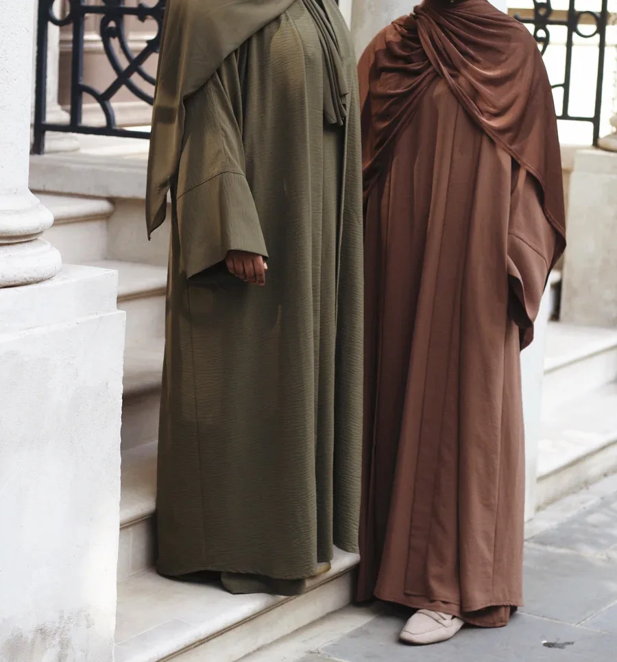 2 Piece Matching Set Muslim Hijab Dress Ramadan Prayer Abaya Turkey Arabic African Islam Clothing Outfit Abayas for Women Dubai |