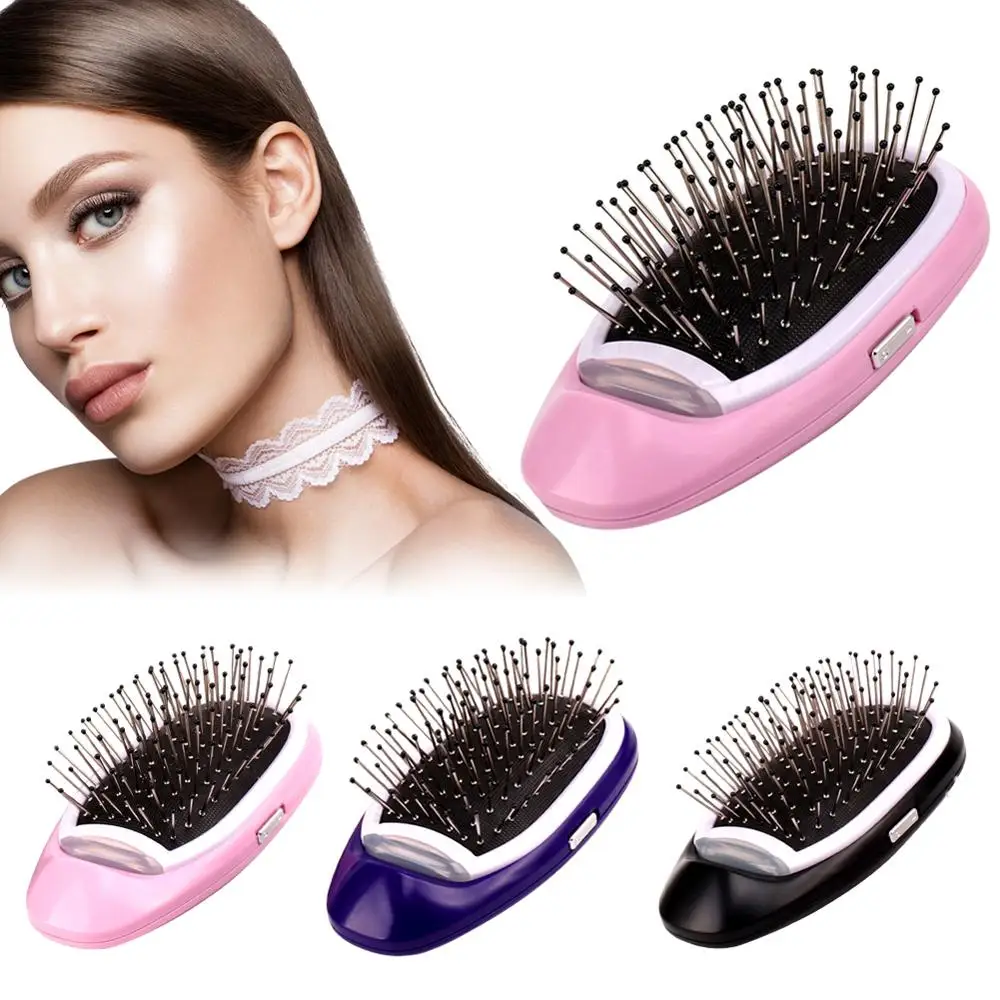 

Portable Ionic Hair Brush Magic Electric Comb Tangle Teaser Straightener Scalp Negative Ions Modeling Styling Natural Hairbrush