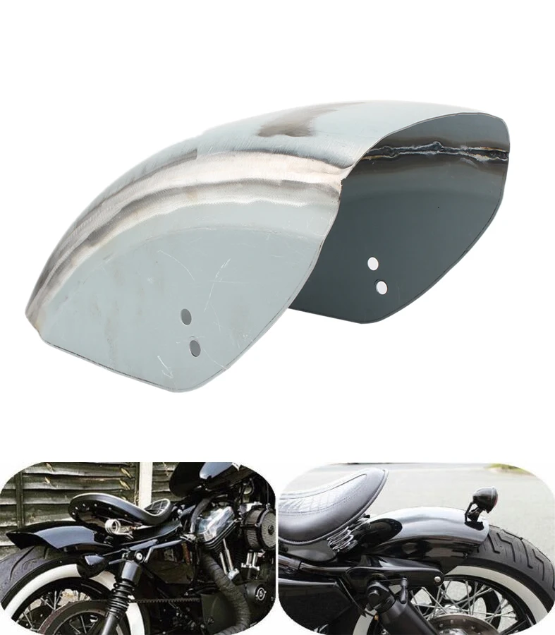DIY неокрашенное заднее крыло мотоцикла, брызговики из стали для Harley Sportster Iron 883 1200 XL 48 72, аксессуары