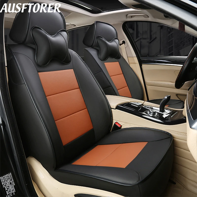 Чехлы из воловьей кожи AUSFTORER для автомобильных сидений Infiniti M35 M37 Набор чехлов