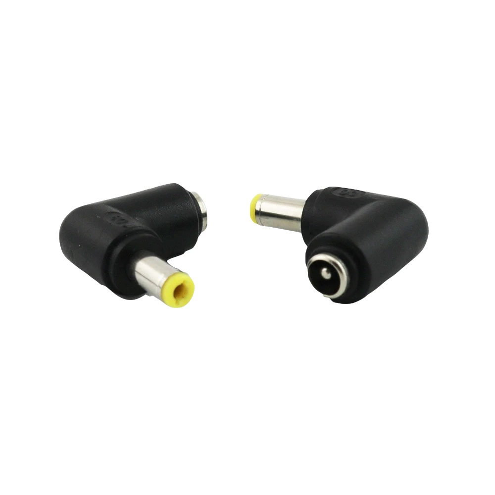 5x DC Power 5.5x 2.5mm Male Plug To 5.5x 2.1mm Female Jack 90 Degree