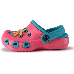 Children's Candy Color Cartoon Clog Sandals - Cute Summer Garden and Beach Shoes - 29 (Watermelon Red)