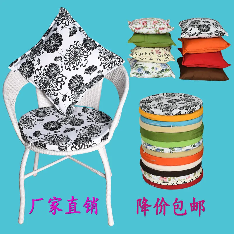 

Rattan Chair round Cushion Washable Circle Fabric Household Thick Futon Balcony Occasional Table Chair Sponge Cushion