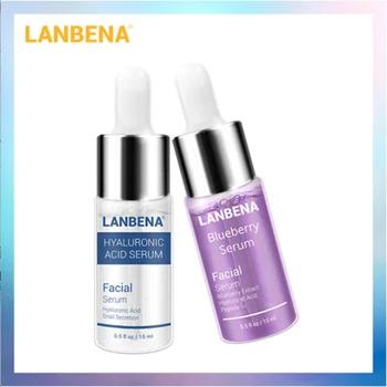 

LANBENA Blueberry Serum Hyaluronic Acid Essence Nourishing Moisturizing Reduces Fine Line Whitening Anti-aging Skin Care 2PCS