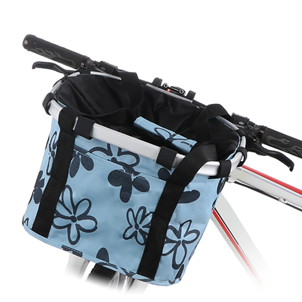 Cycling Folding Basket Pet Carrier Bag MTB Aluminum Alloy Bicycle Front Quick Release Bike Cloth Handle | Спорт и развлечения