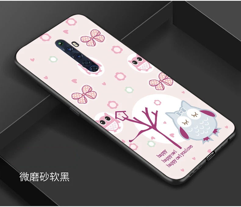 17 Для OPPO Reno2 Z чехол милый мультяшный Мягкий силиконовый чехол для OPPO Reno 2Z 2 Z чехол для телефона s черный бампер Капа для OPPO Reno2Z - Цвет: 17
