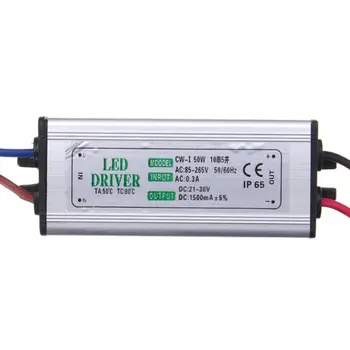 

50W Waterproof Ip65 Led Driver Power Supply Constant Current Voltage Dc24-36v Led Lighting Transformer DIY