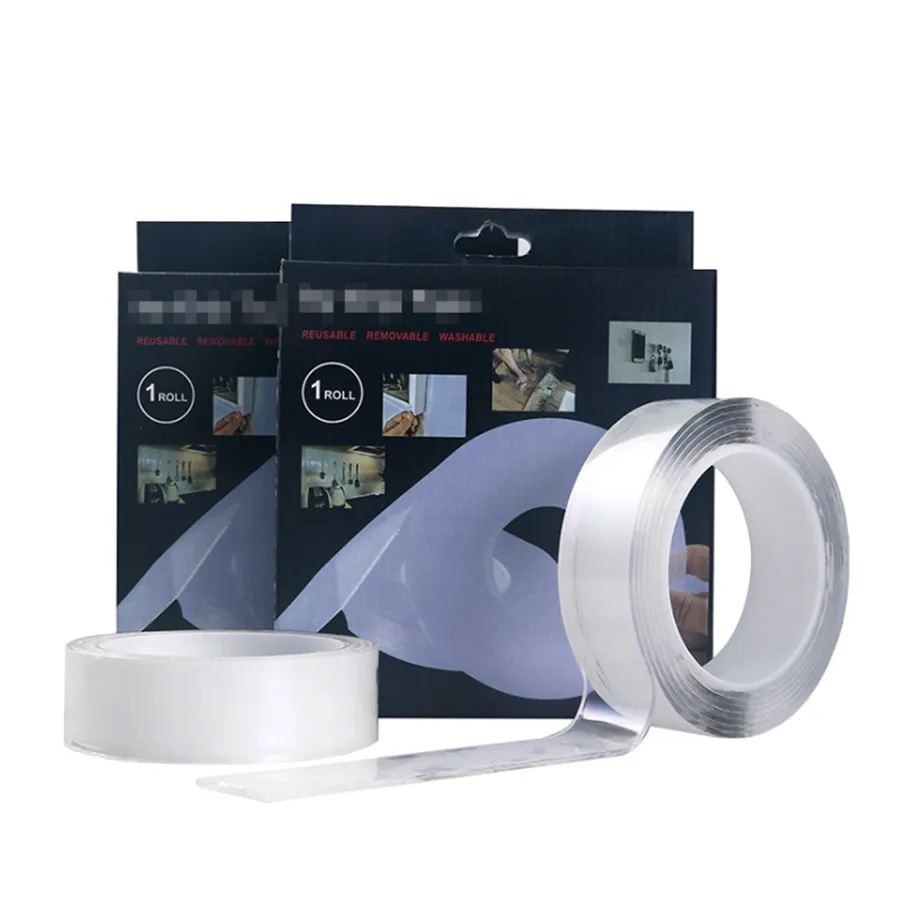 Волшебная двухсторонняя лента не оставляющая следов моющаяся клейкая нано