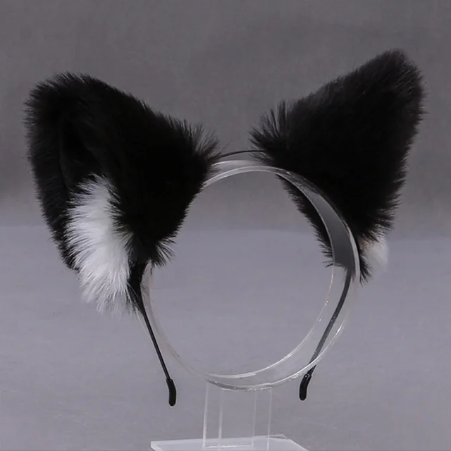 Cosplay Cute Cat Fox Fur Ear Hair Hoops Anime Lolita Hairband Fur Headbands Clip Women Girl Hair Accessories Ear Hair Band 1