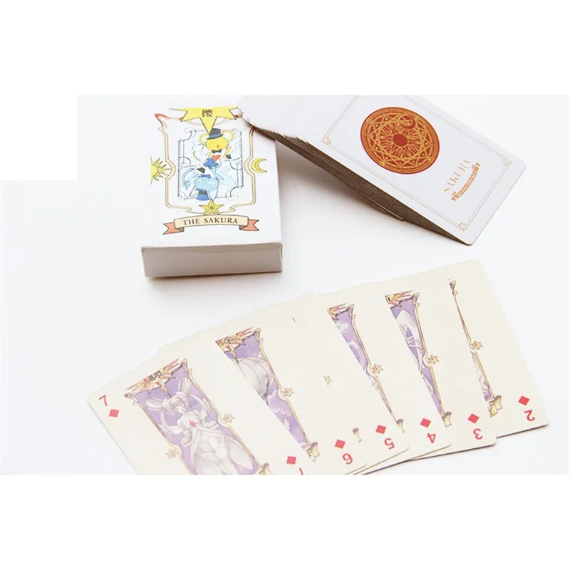 2 вида аниме Cardcaptor Sakura Clow Card косплей реквизит KINOMOTO SAKURA Card Captor карты с Сакурой Таро 54 шт