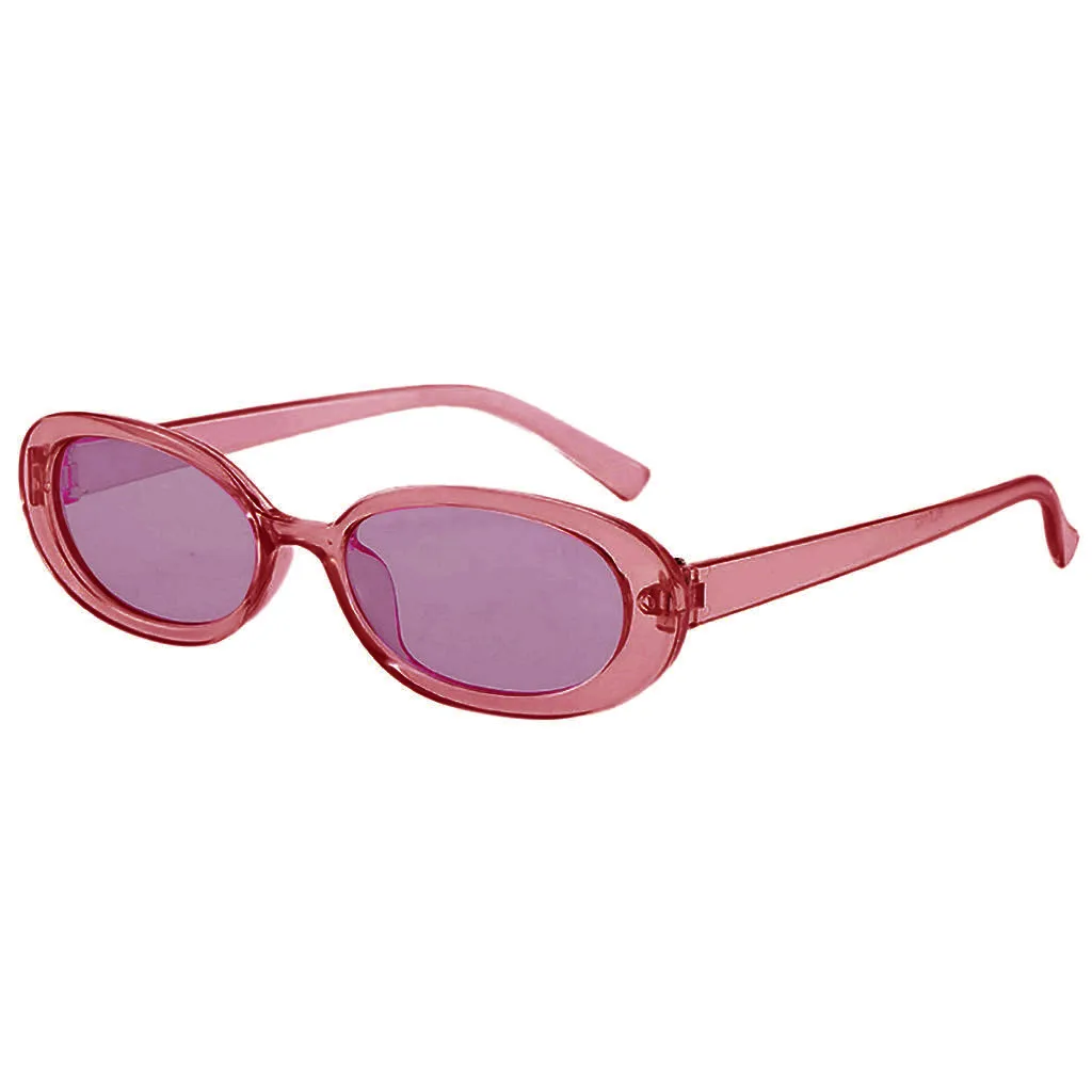 Модные солнцезащитные очки унисекс с небольшой оправой в винтажном ретро стиле, неправильной формы, для женщин, тонированные цветные линзы, поляризованные очки, очки#45 - Цвет оправы: D