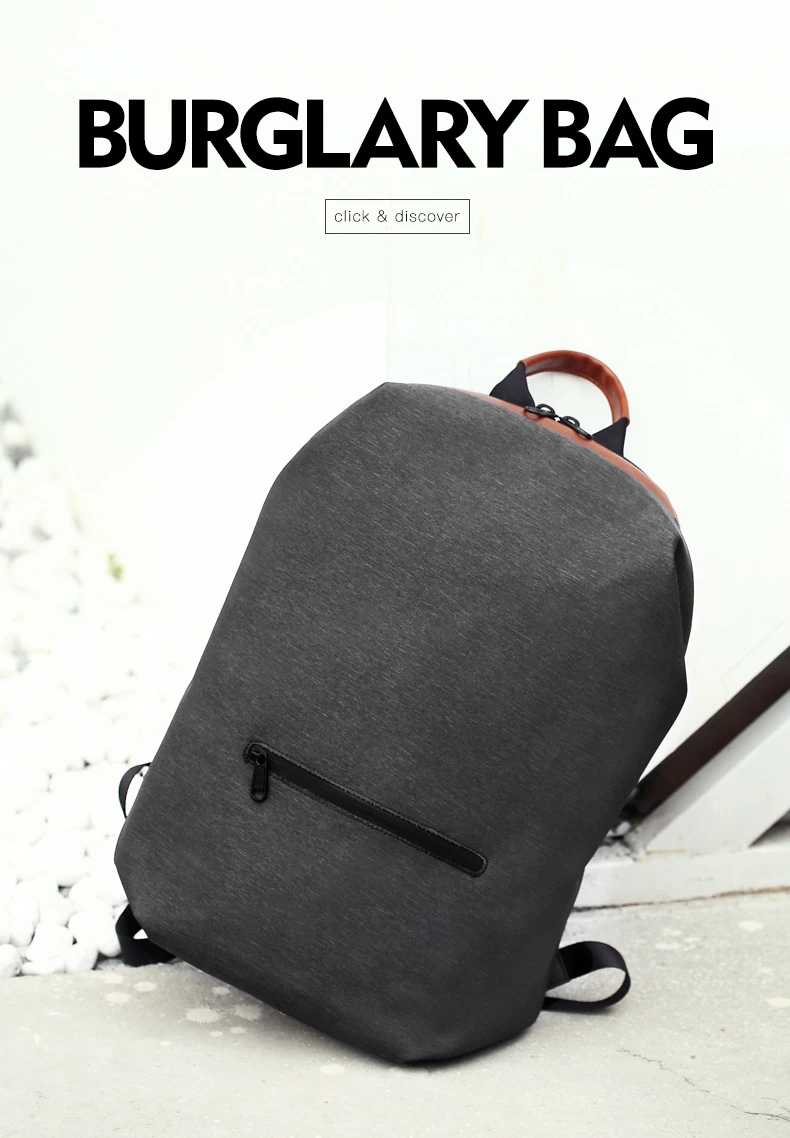 BISON DENIM Men Backpack 15.6 inches Laptop USB Charging Backpack Water Repellent Rucksack School Teenager Mochila N2894