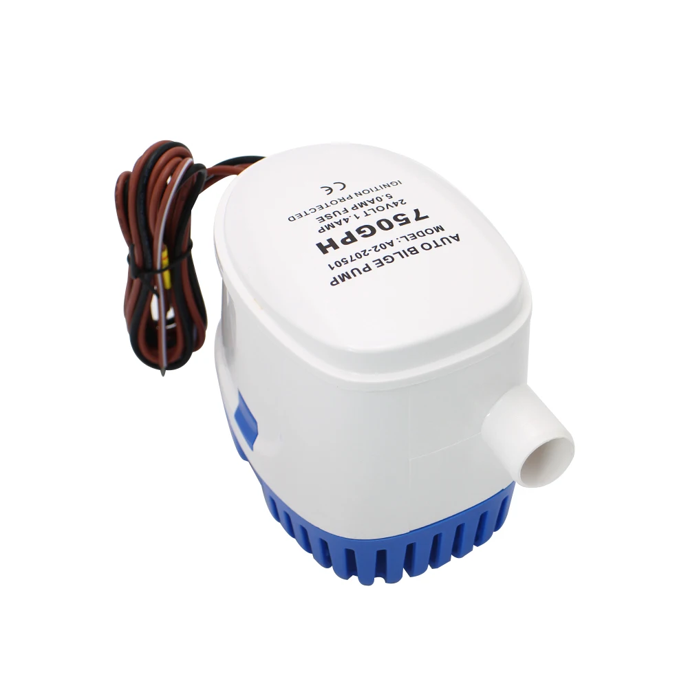 DC 12V /24v Automatic Submesible Boat Bilge Water Pump 750GPH Auto with Float  Switch Free Shipping