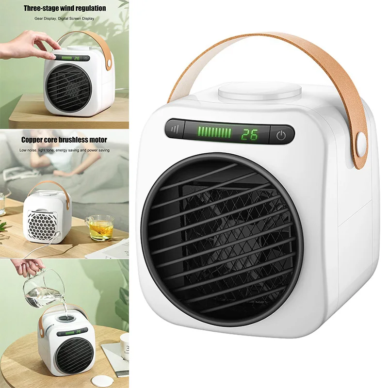 

Personal Air Cooler 3 in 1 Portable Mobile Air Conditioner Humidifier Purifier Table Fan Home TP899